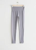 Other Stories Seamless Yoga Tights - Purple