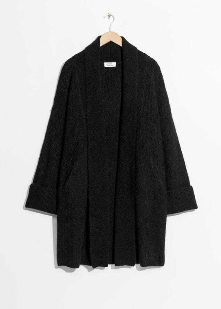Other Stories Rib Knit Sweater - Black