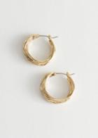 Other Stories Twisted Hoop Earrings - Gold