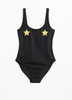Other Stories Star Swimsuit - Black