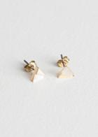 Other Stories Duo Triangle Studs - White