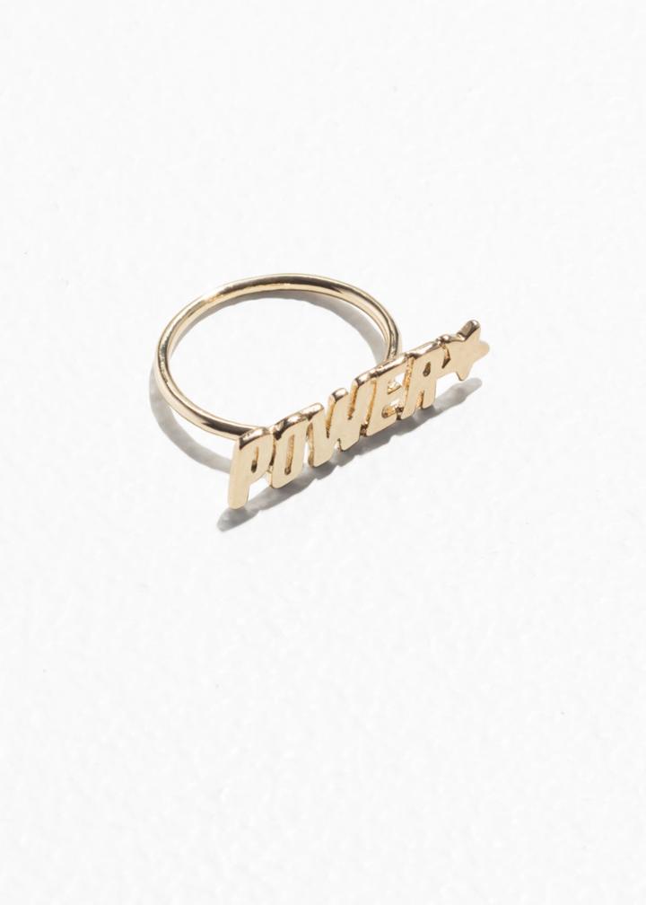 Other Stories Power Charm Ring - Gold