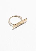 Other Stories Power Charm Ring - Gold