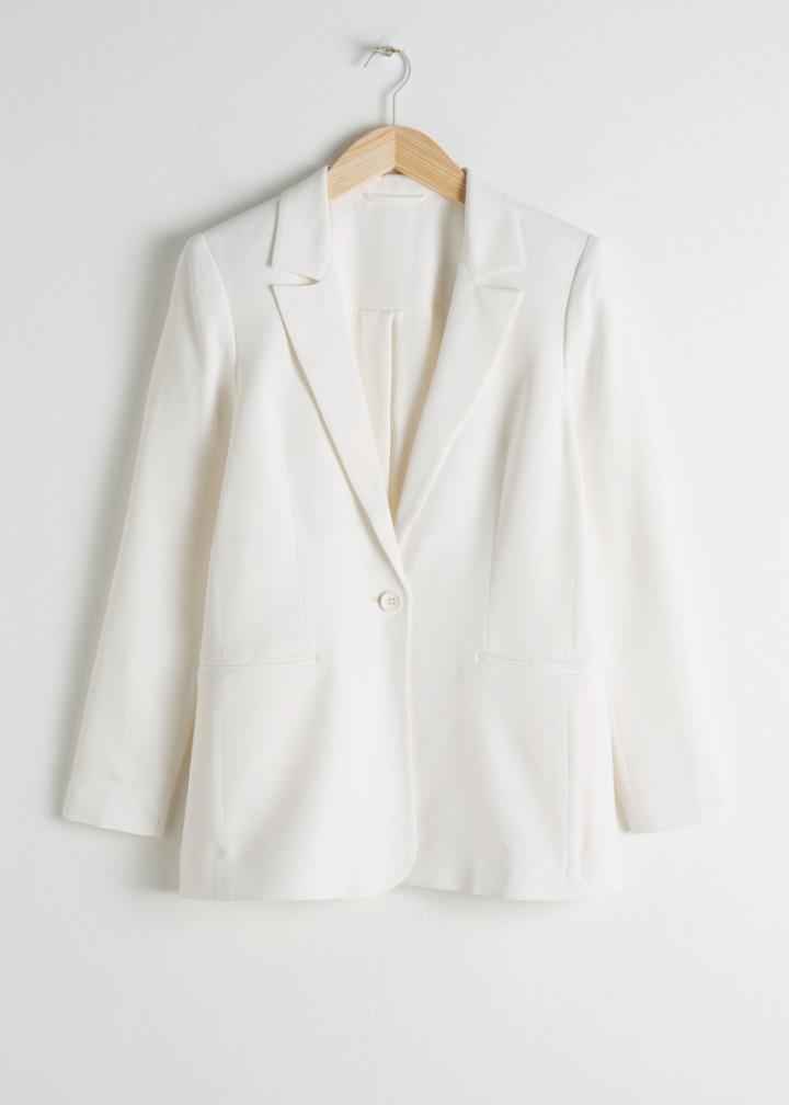 Other Stories Long Fit Blazer - White