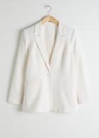 Other Stories Long Fit Blazer - White