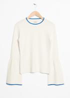 Other Stories Bell Sleeve Sweater - White