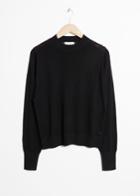 Other Stories Straight Mock Neck Sweater - Black