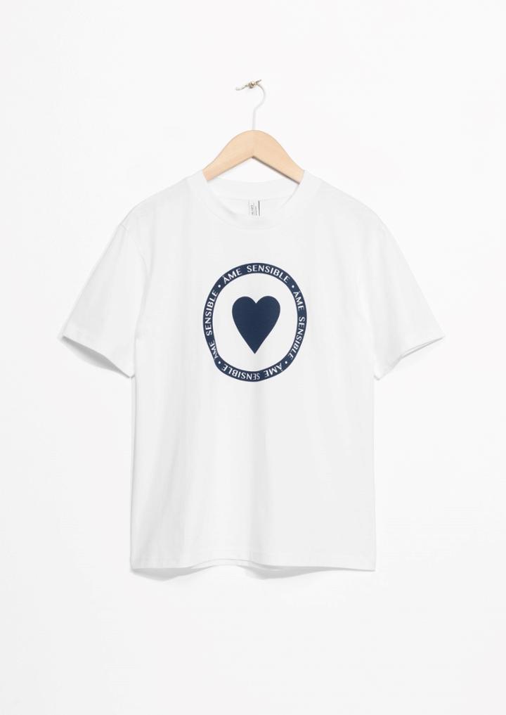 Other Stories Heart Print T-shirt