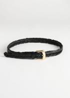 Other Stories Braided Leather Belt - Black