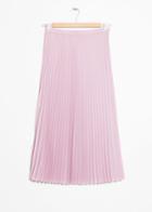 Other Stories Pleated Midi Skirt - Pink