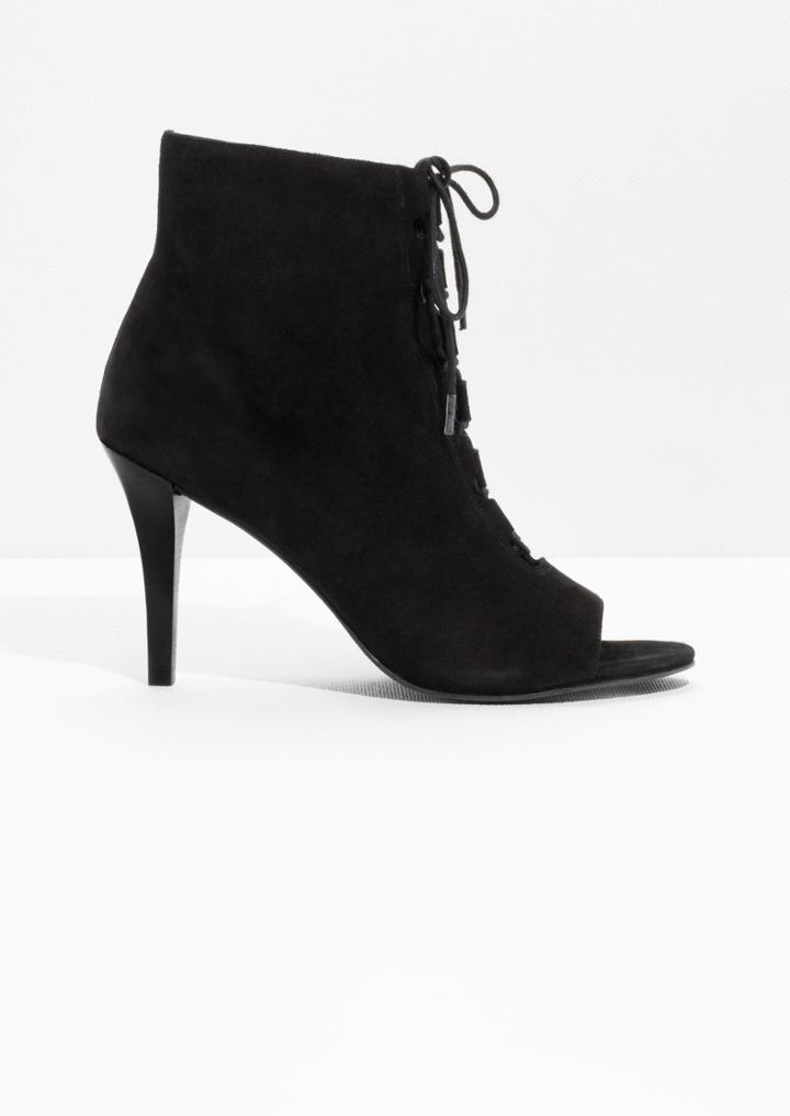 Other Stories Lace-up Suede Sandal