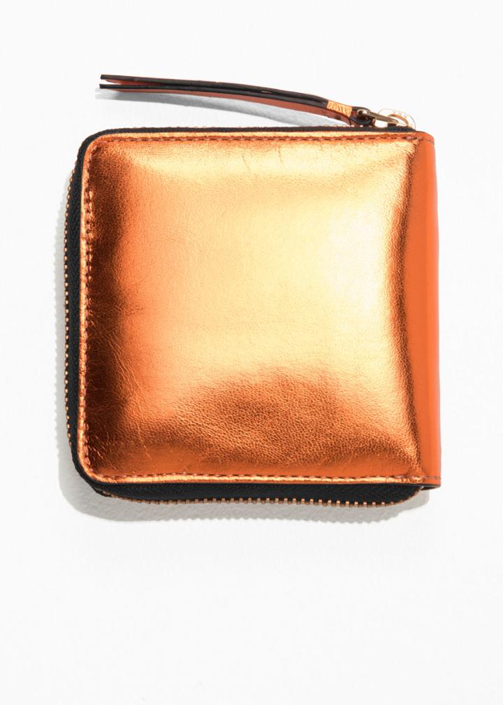 Other Stories Leather Zip Wallet - Brown