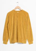 Other Stories Velour Sweatshirt - Yellow