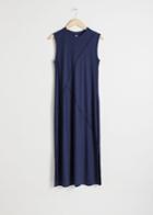 Other Stories Angled Seam Midi Dress - Blue