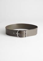 Other Stories Leather Belt - Green