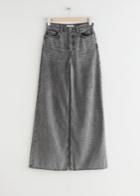 Other Stories Wide High Waist Jeans - Grey