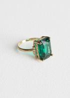 Other Stories Jewel Ring - Green