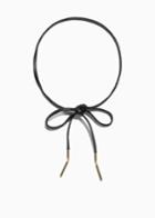 Other Stories Leather Tie Necklace - Black