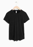Other Stories Cupro T-shirt - Black