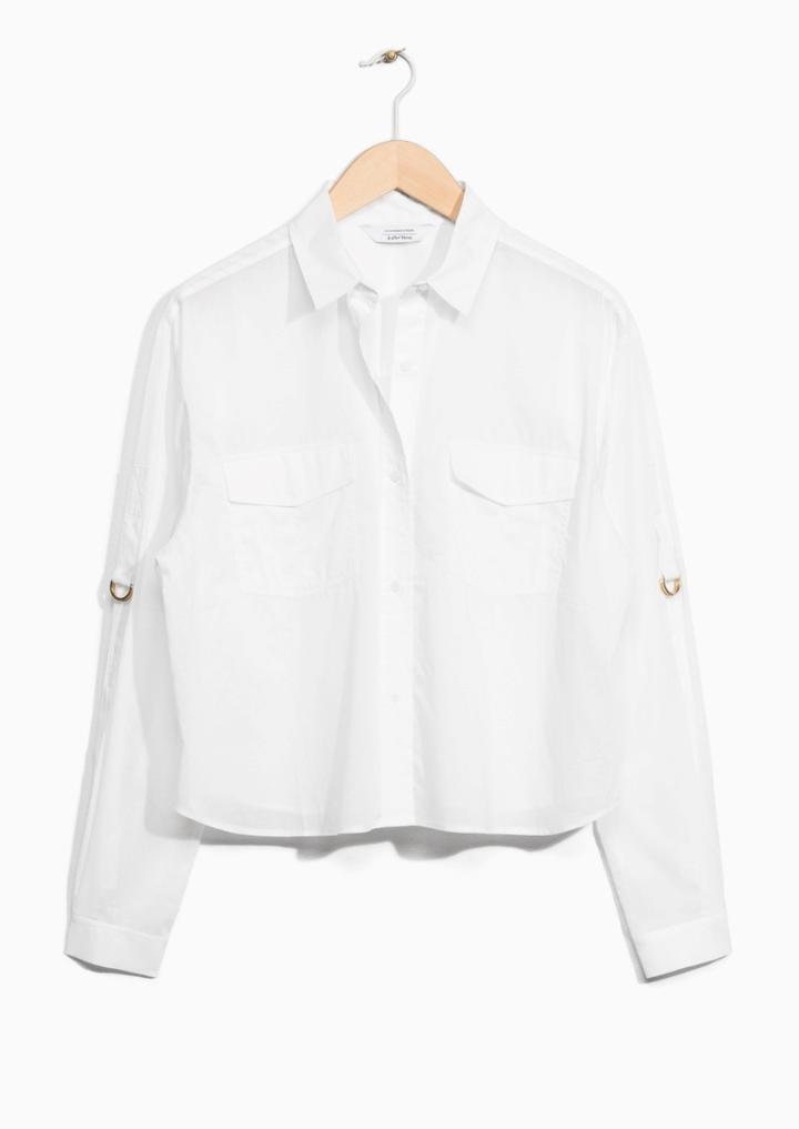 Other Stories Roll-up Sleeve Button Down Shirt