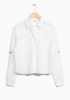 Other Stories Roll-up Sleeve Button Down Shirt