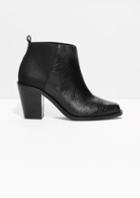 Other Stories Reptile Embossed Leather Boots