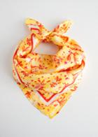 Other Stories Printed Silk Blend Scarf - Yellow