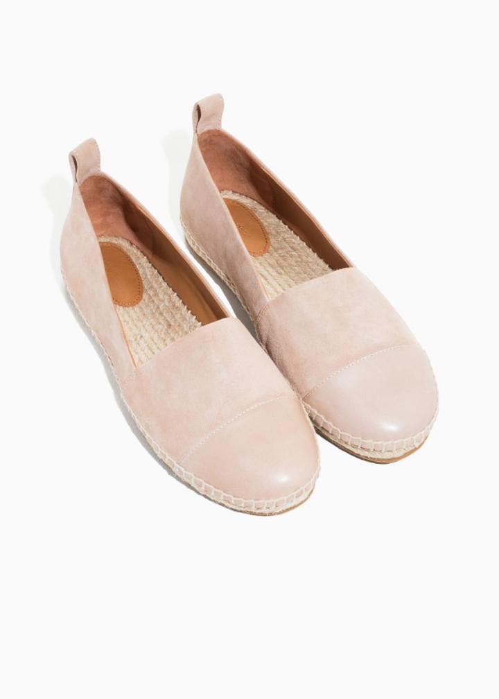 Other Stories Leather Toe Espadrilles - Pink
