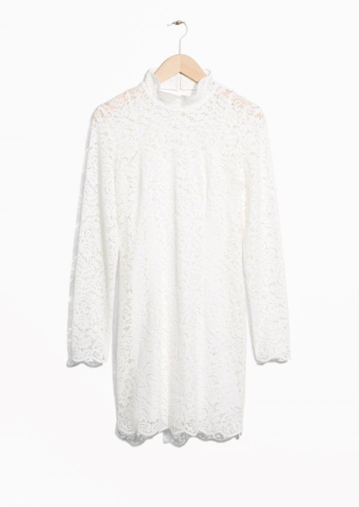 Other Stories Open Back Little Lace Dress