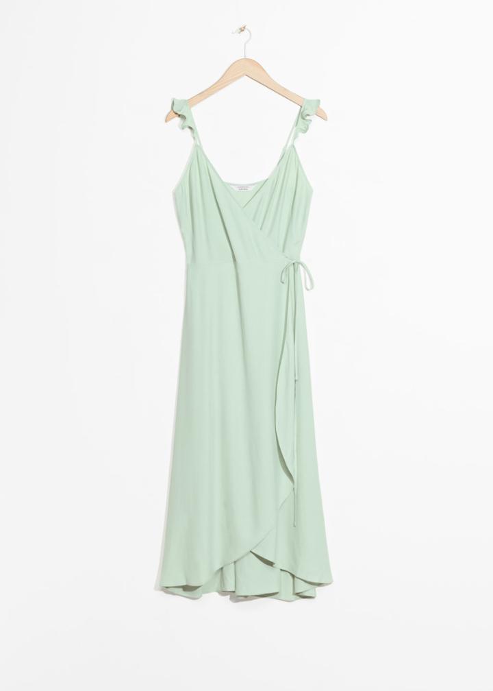 Other Stories Wrap Dress - Green