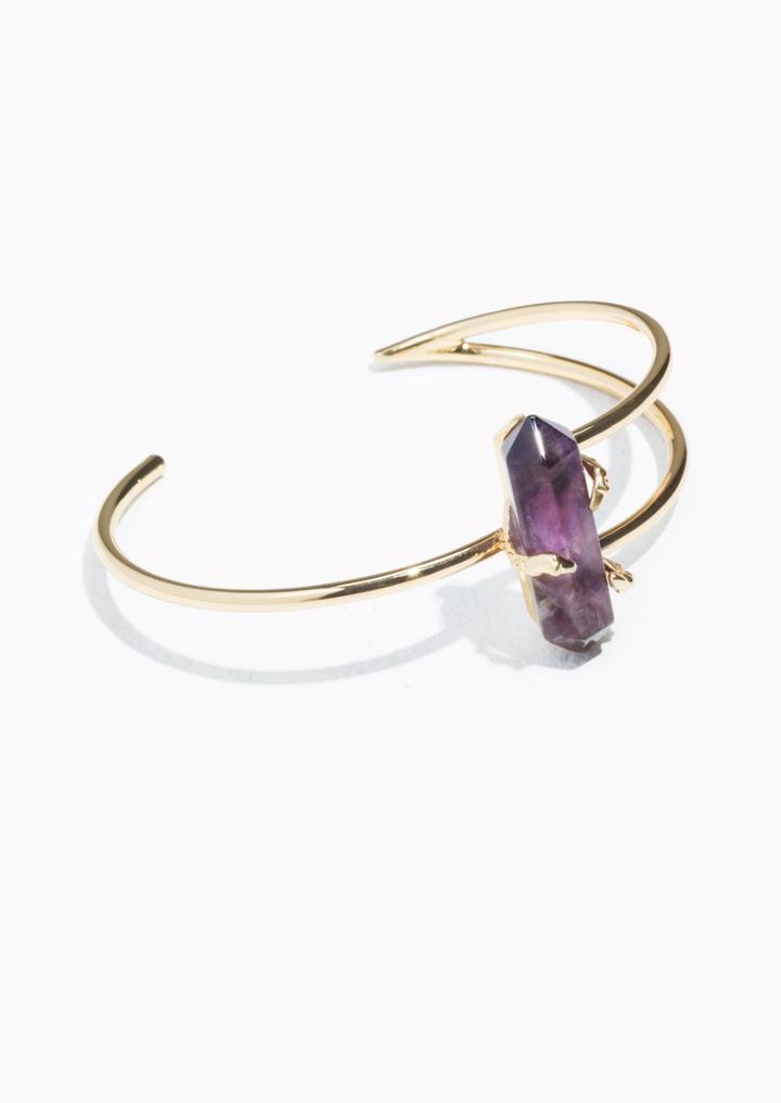 Other Stories Amethyst Claw Cuff
