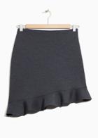 Other Stories Asymmetrical Frills Skirt - Grey