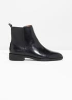 Other Stories Chelsea Leather Boots - Black