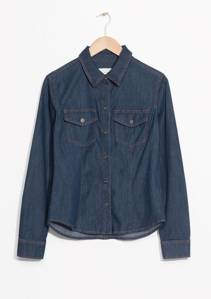 Other Stories Slim Fit Denim Shirt