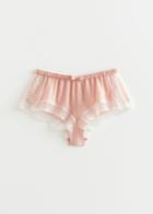 Other Stories Silk Lace Mini Shorts - Orange