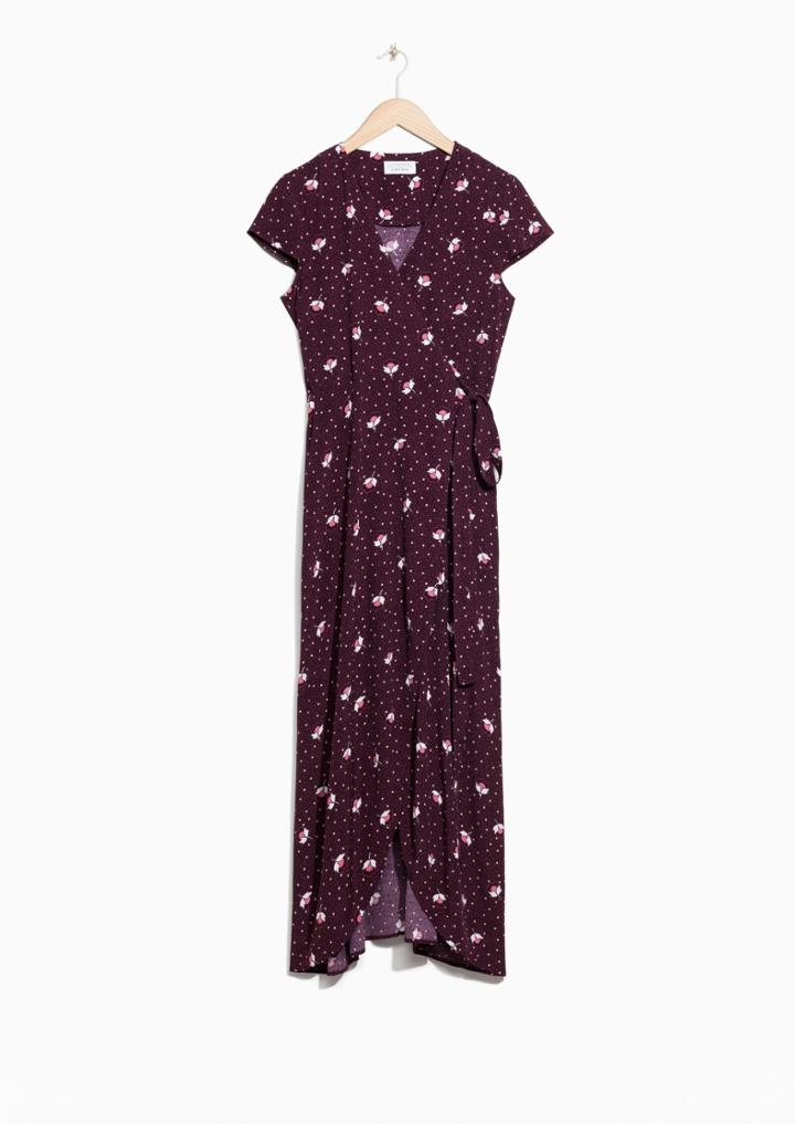 Other Stories Glory Bower Print Wrap Dress