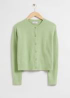 Other Stories Button Up Knit Cardigan - Green
