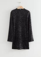 Other Stories Fitted Sequin Mini Dress - Black