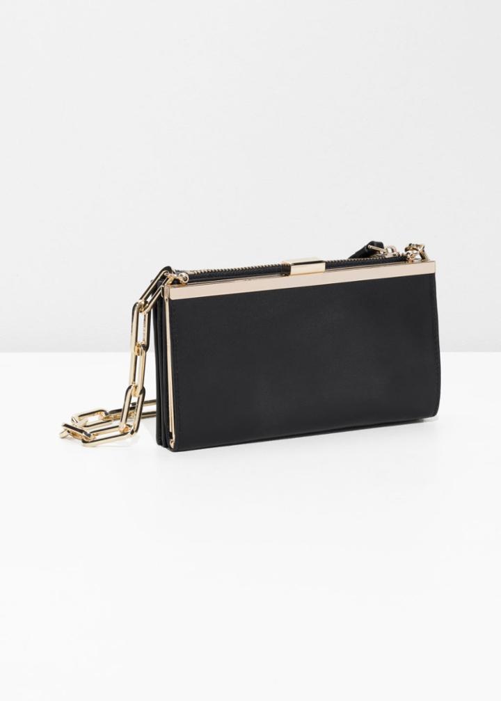 Other Stories Short Chain Crossbody Bag - Black