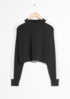 Other Stories Stripe Shoulder Sweater - Black