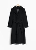 Other Stories Loose Alpaca Blend Coat - Black