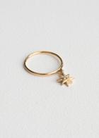 Other Stories Dangling Star Charm Ring - Gold