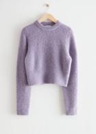Other Stories Boxy Pile Knit Sweater - Purple