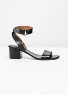 Other Stories Cross Ankle Strap Heeled Sandals - Black