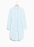 Other Stories Cotton Shirt Dress - Turquoise