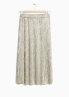 Other Stories Gilded Pleat Skirt - Gold