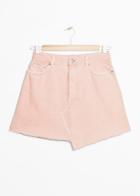 Other Stories Raw Hem Denim Skirt - Pink