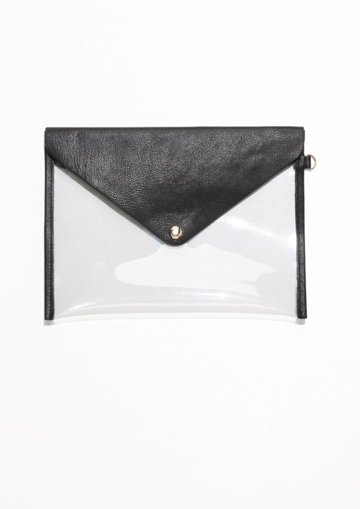 Other Stories A5 Leather & Transparent Purse