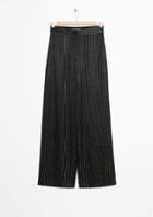 Other Stories Gold-tone Pinstripe Trousers
