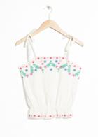 Other Stories Embroidered Summer Tank Top - White